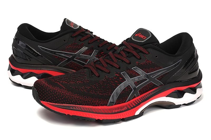 T nis Asics Gel Kayano 27 Preto e Vermelho Masculino T nis