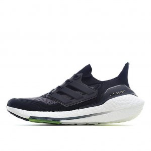 Tênis Adidas UltraBoost 21 - Preto Cinza e Verde - Masculino 