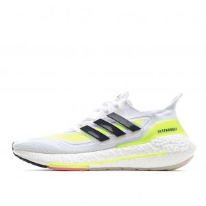 Tênis Adidas UltraBoost 21 - Branco e Verde - Feminino 