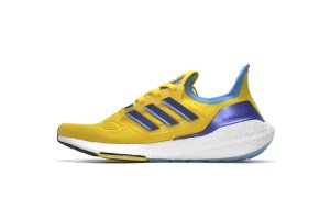 Tênis Adidas UltraBoost 22 - Amarelo e Azul - Masculino - TAM 38 