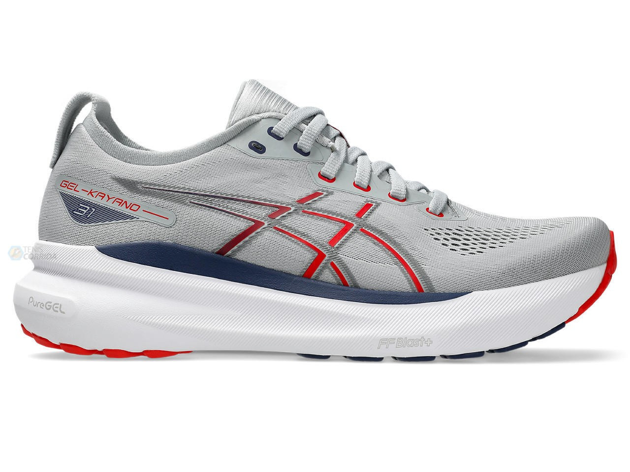 Tênis Asics Gel Kayano 31 - Cinza Branco e Azul - Masculino 