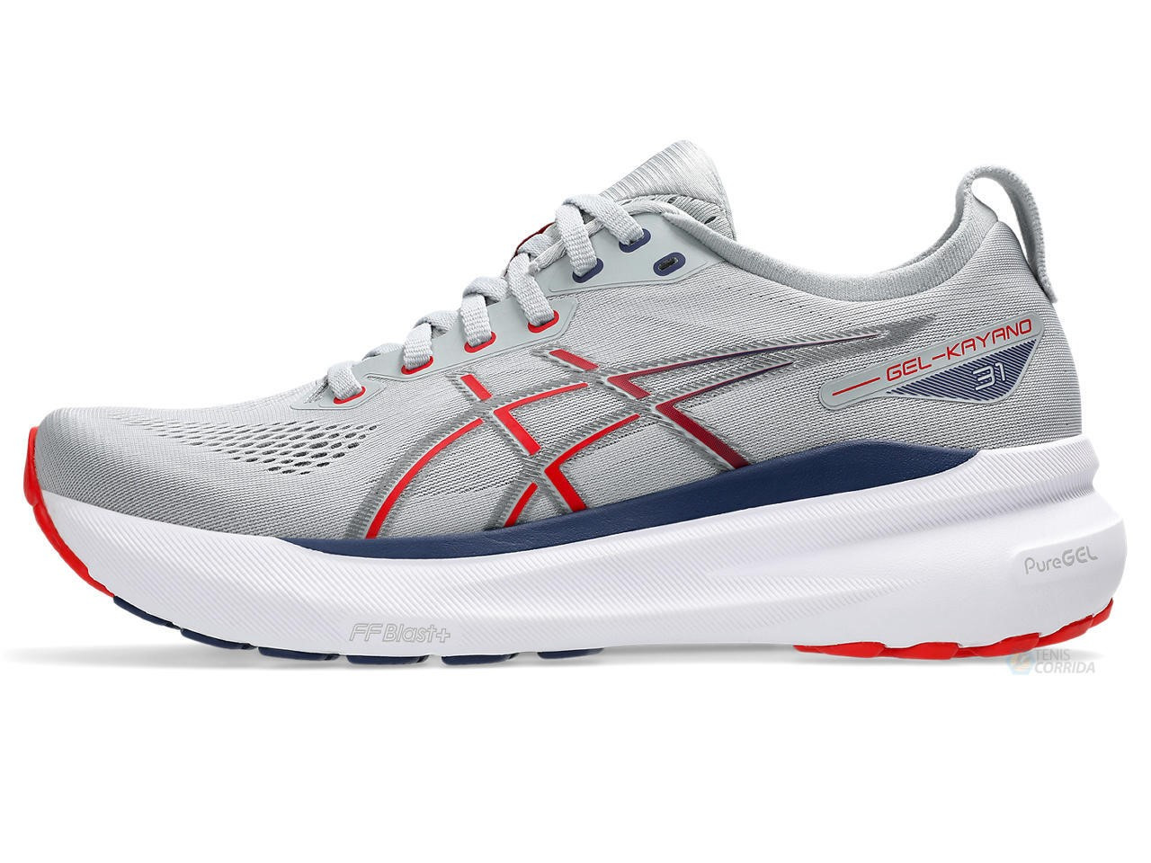 Tênis Asics Gel Kayano 31 - Cinza Branco e Azul - Masculino