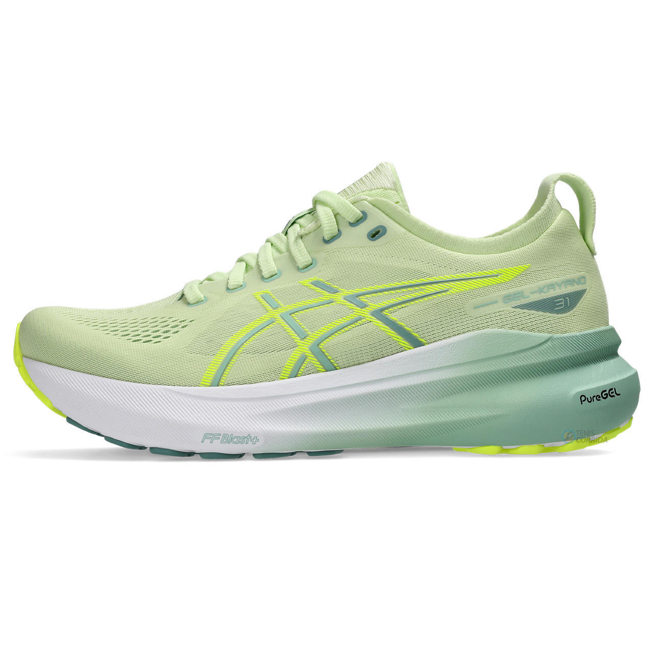 Tênis Asics Gel Kayano 31 - Verde e Branco - Feminino