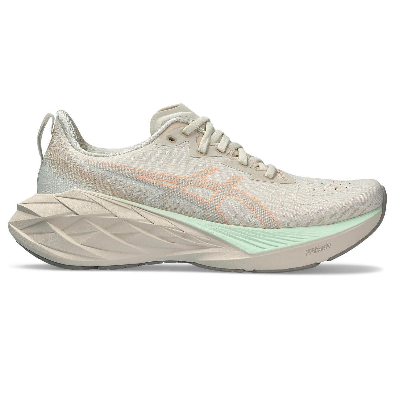 Tênis Asics Novablast 4 - Bege e Cinza - Feminino 