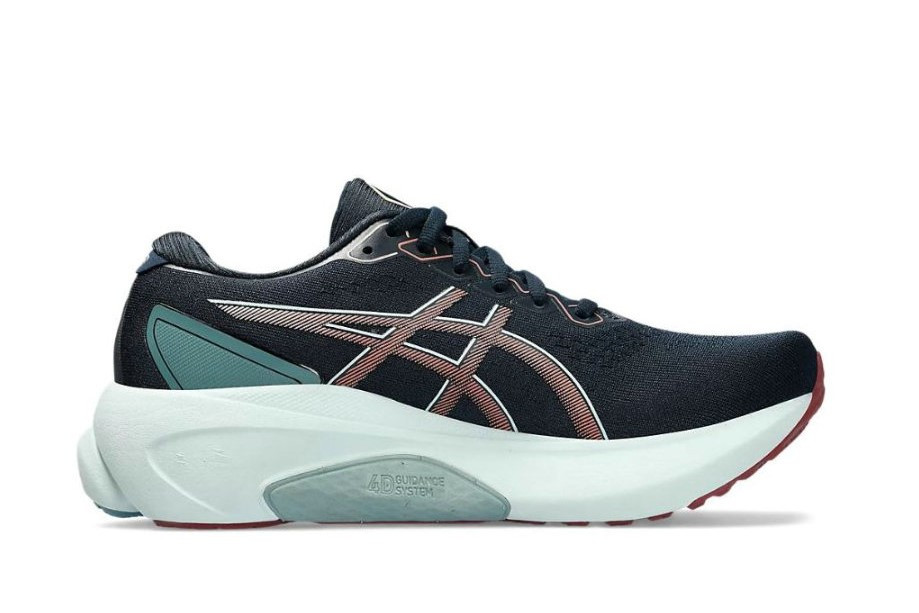 Tênis Asics Gel Kayano 30 - Azul Escuro e Verde Claro - Feminino 