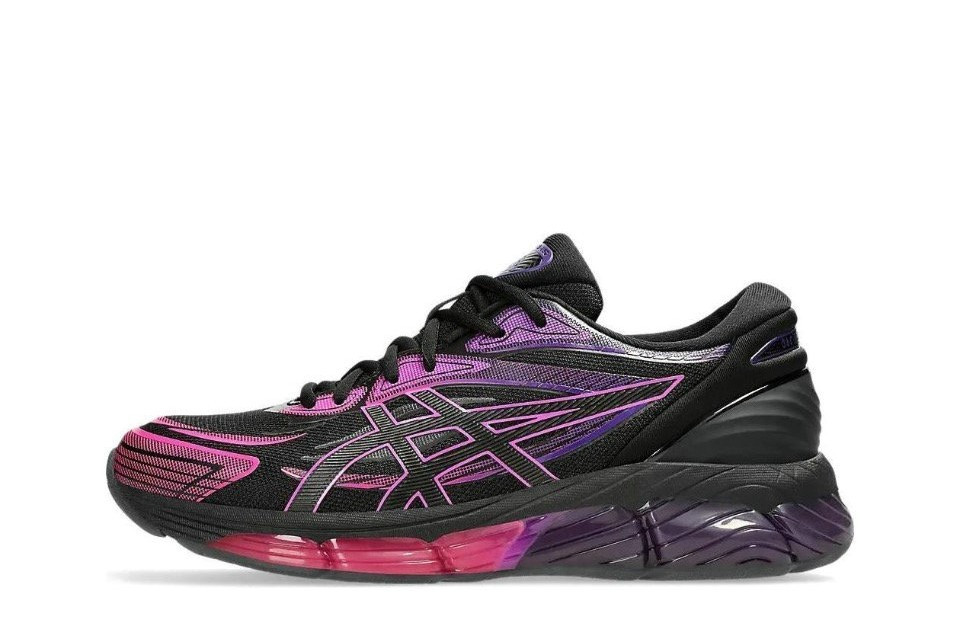 Tênis Asics Gel Quantum 360 8 - Preto com Roxo e Rosa - Masculino 