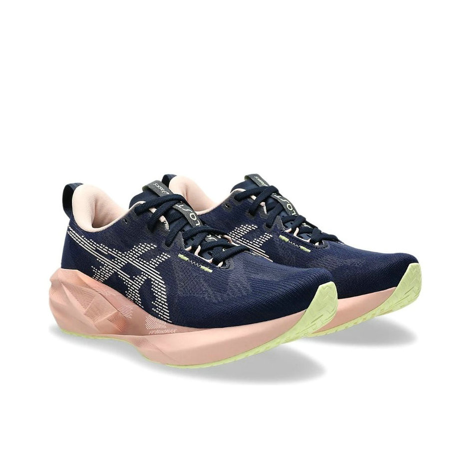 Tênis Asics Novablast 5 - Feminino - Azul Escuro e Rosa