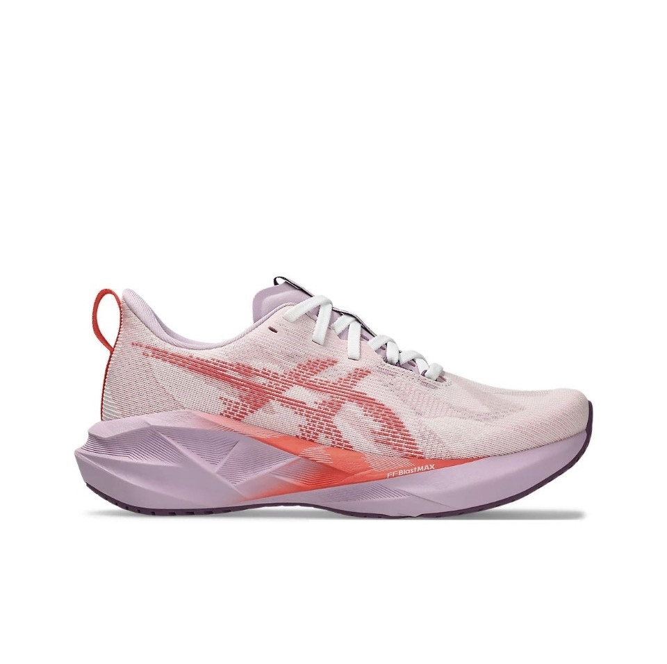 Tênis Asics Novablast 5 - Feminino - Rosa e Vermelho 