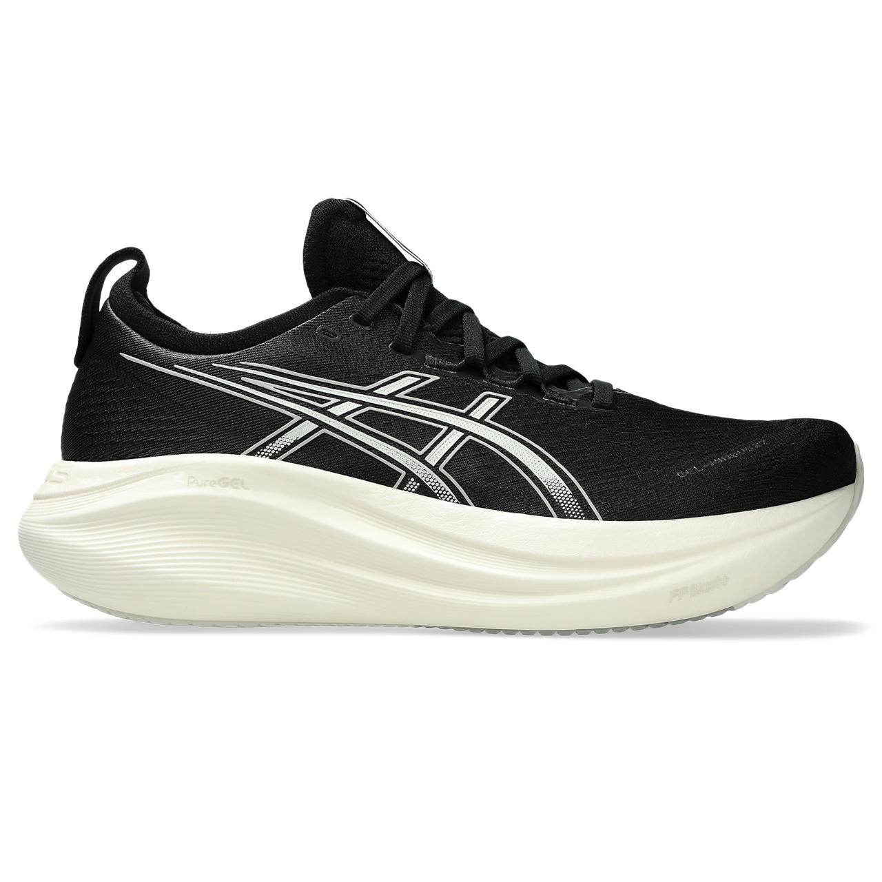 Tênis ASICS GEL Nimbus 27 - Masculino - Preto e Branco 