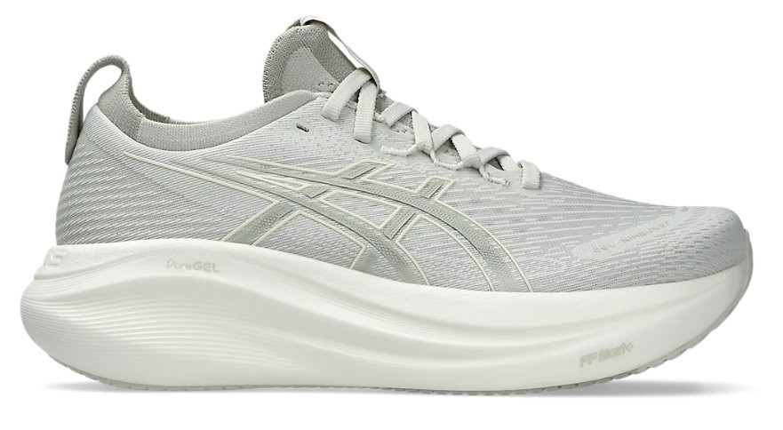 Tênis ASICS GEL Nimbus 27 - Feminino - Cinza Claro 